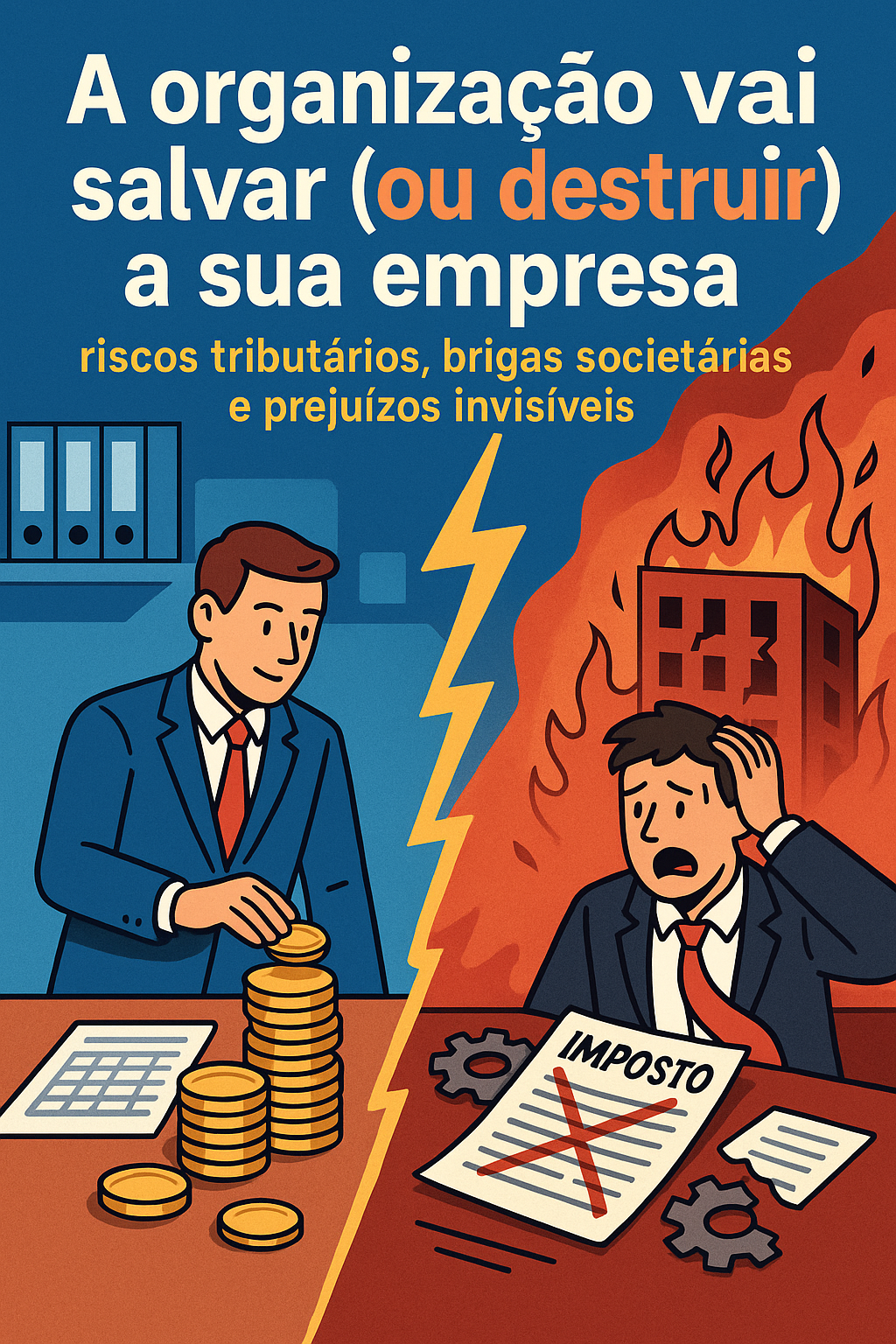 A organização vai salvar (ou destruir) a sua empresa: riscos tributários, brigas societárias e prejuízos invisíveis