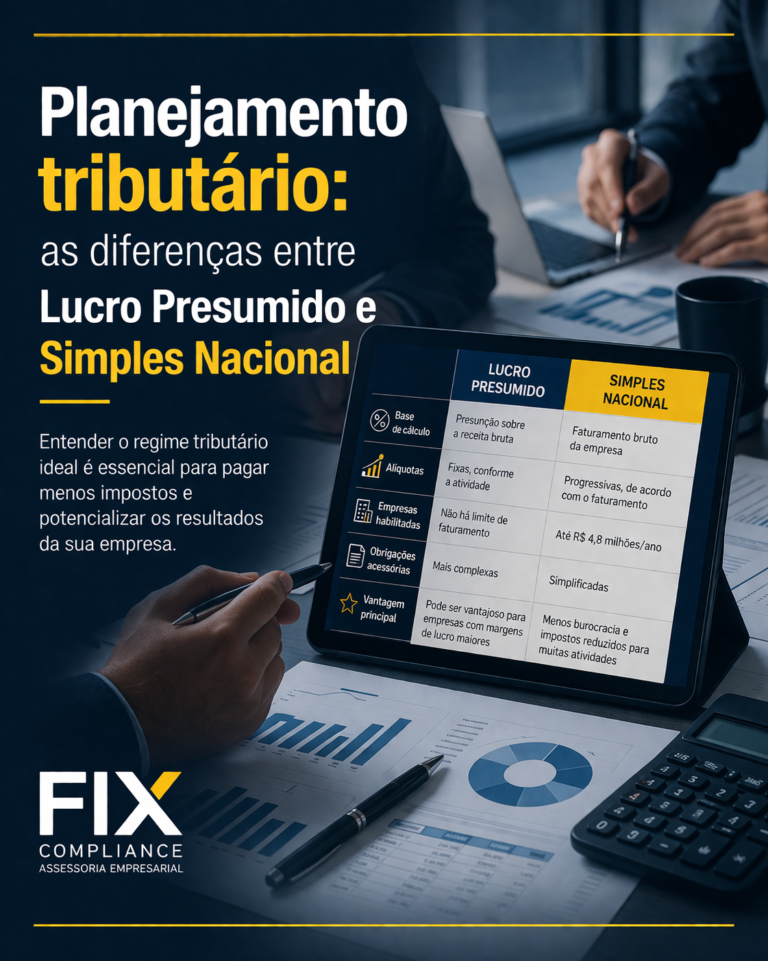 Planejamento tributário e as diferenças entre os regimes Lucro Presumido e Simples Nacional, com foco em prestadoras de serviços