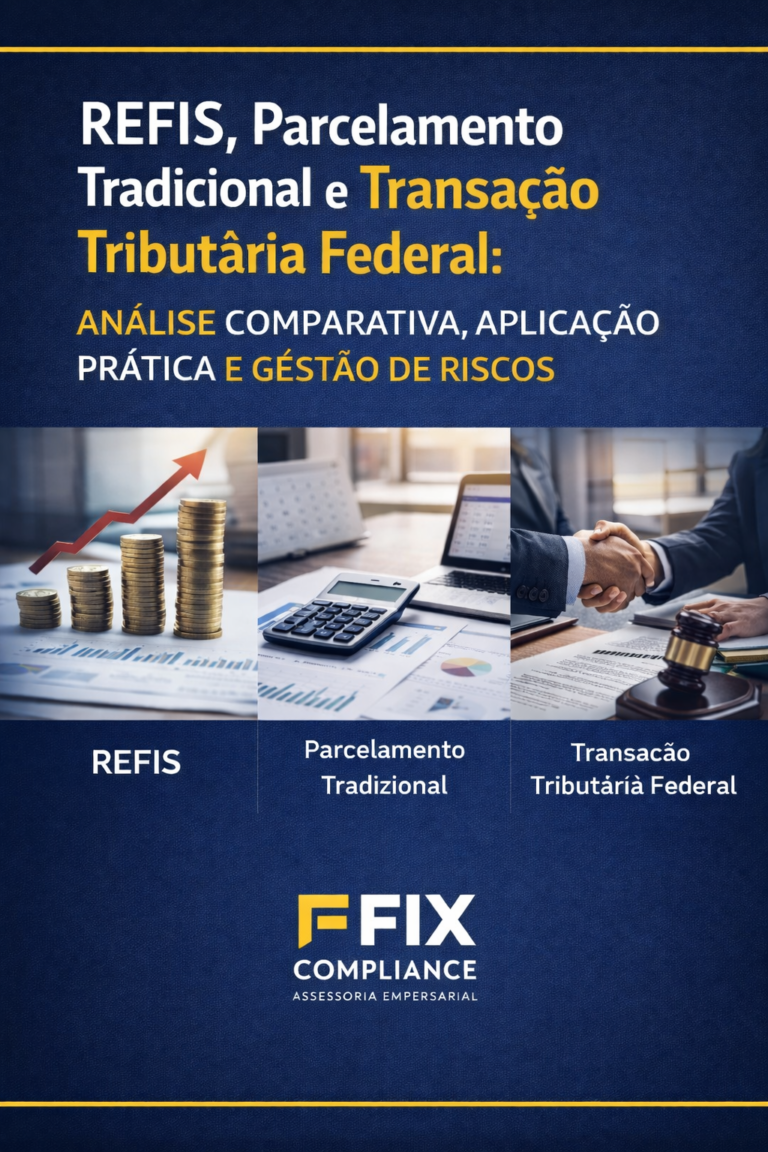 Refis, parcelamento tradicional e transação tributária federal: análise comparativa, aplicação prática e gestão de riscos