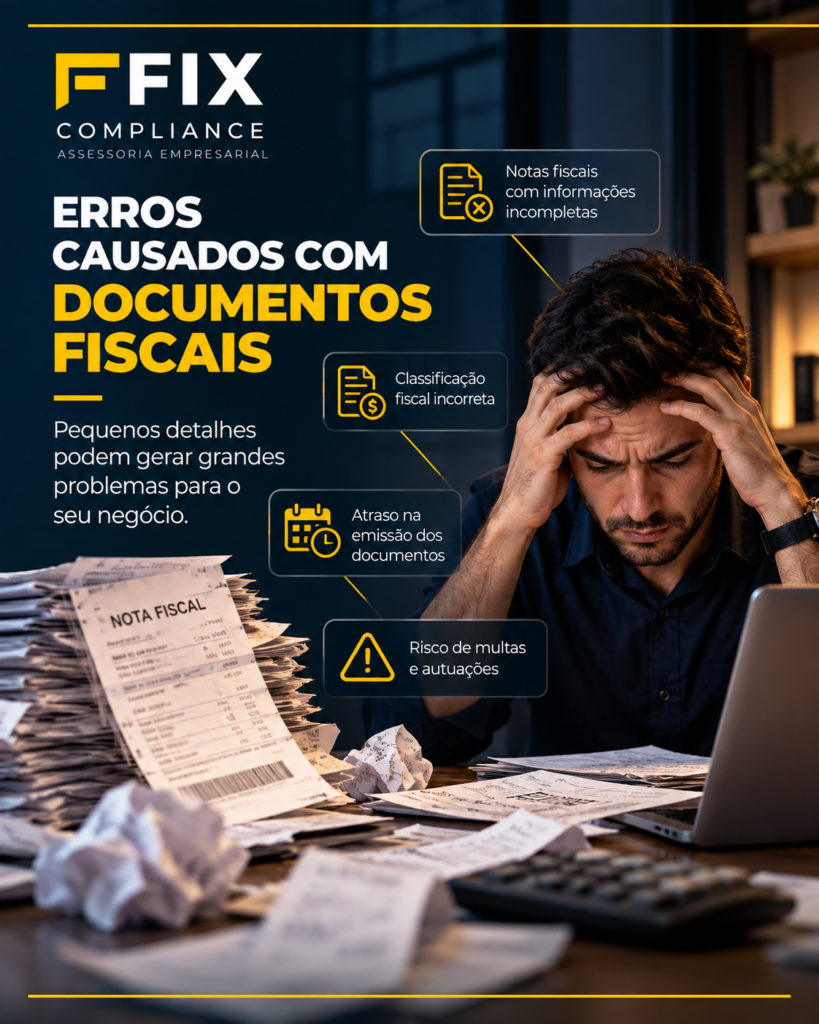ERROS CAUSADOS COM DOCUMENTOS FISCAIS