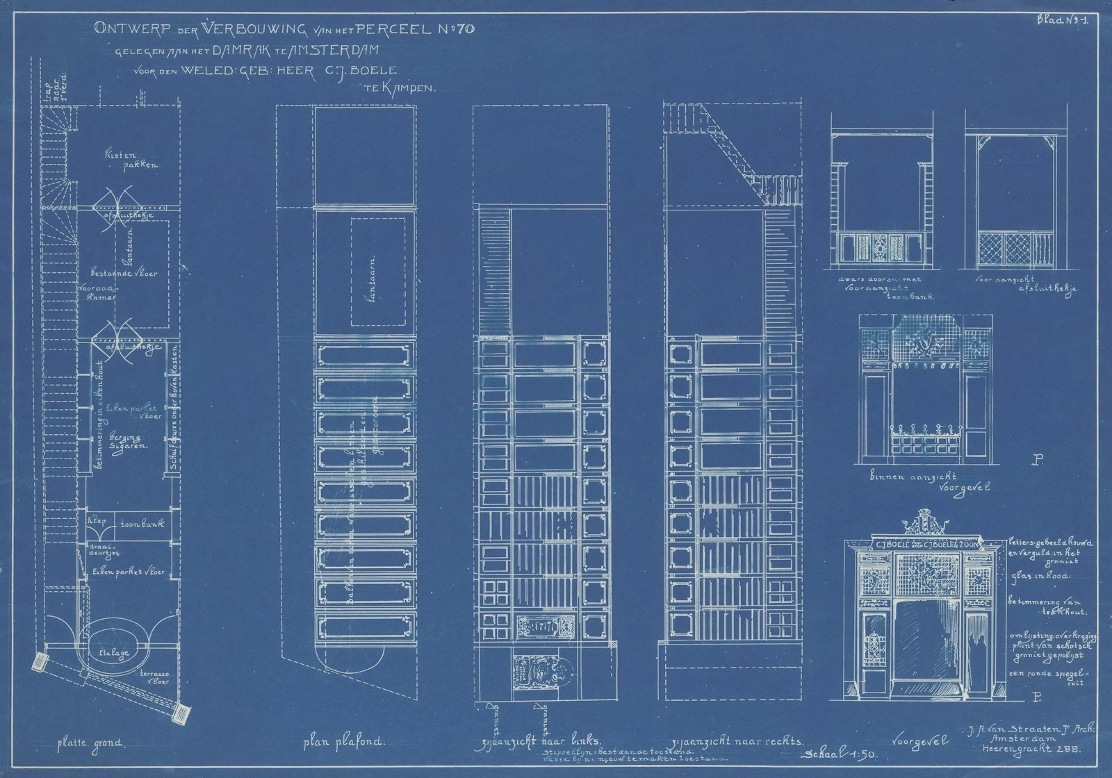 Desenho técnico em formato blueprint